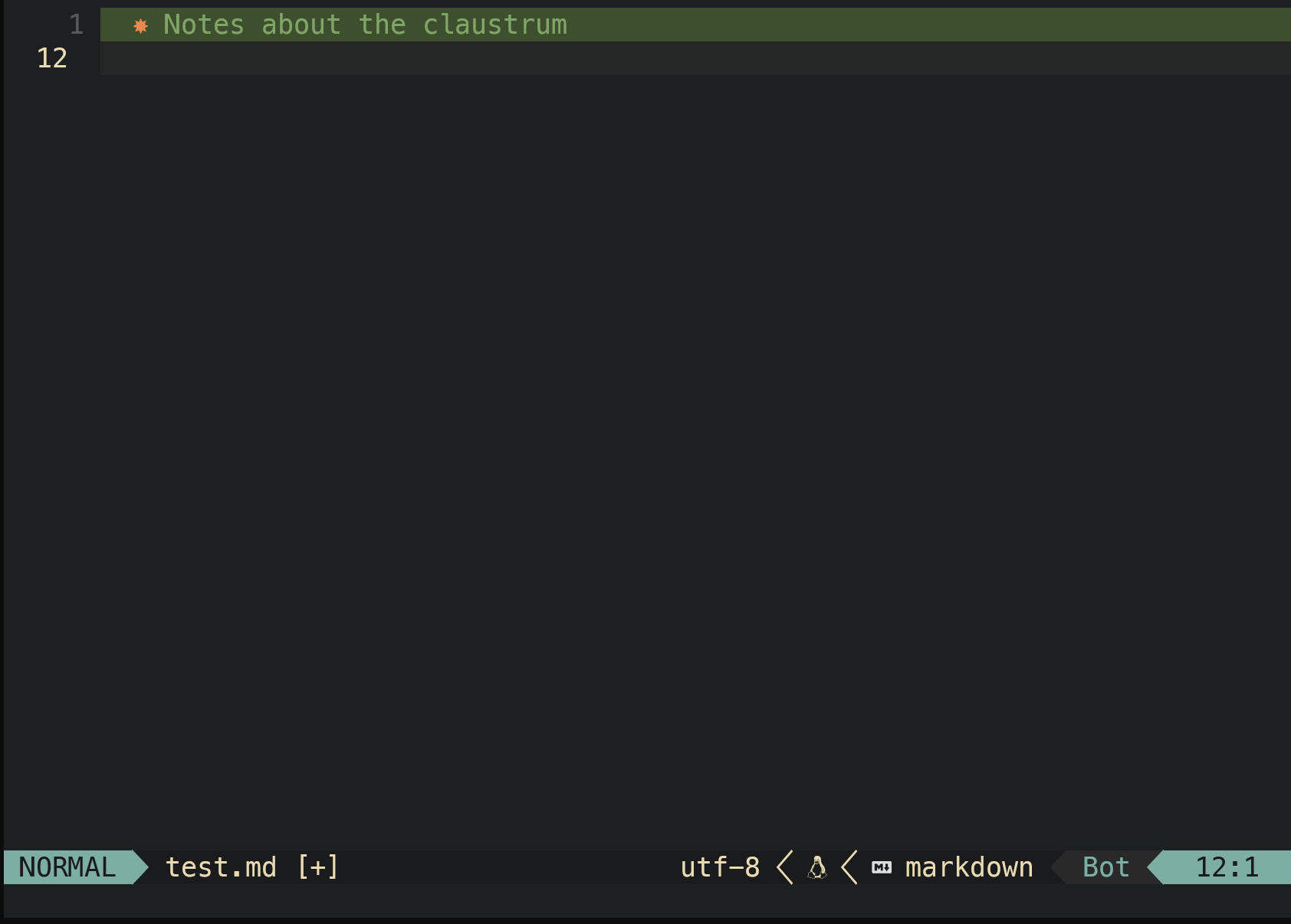 Example of importing annotations into neovim
